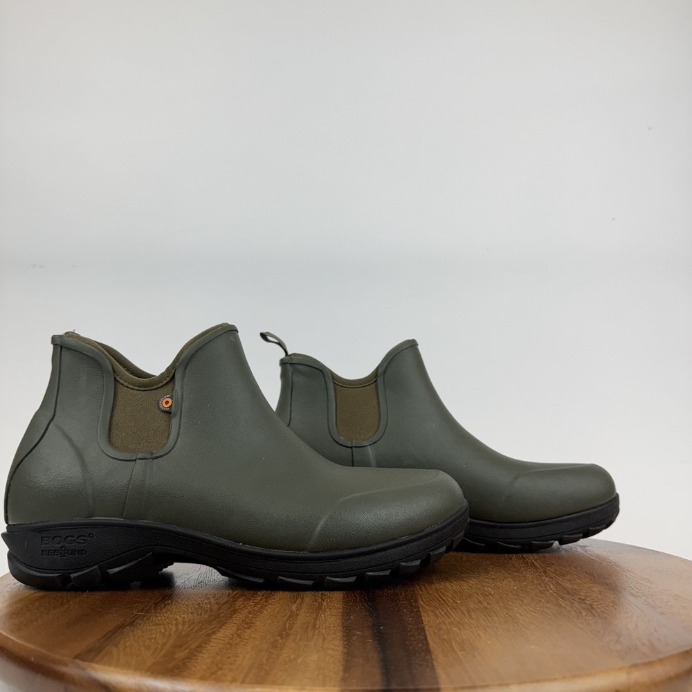 New Mens Bogs Suavie Green Waterproof Slip On Low Chelsea Ankle Bootie Size 9 M